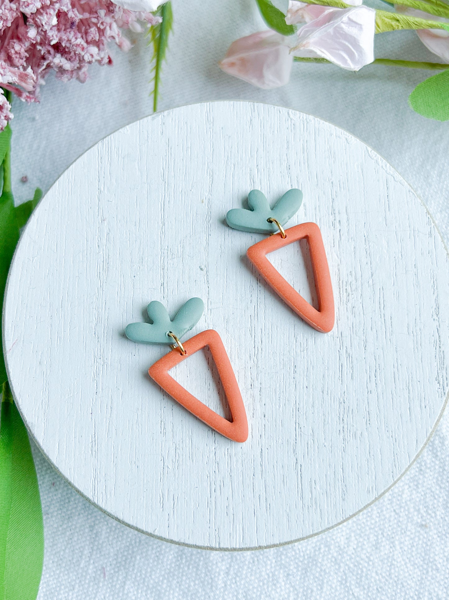Fresh Carrots Clay Earrings