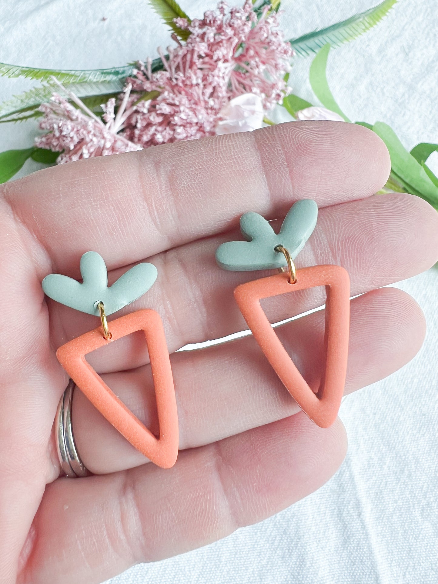 Fresh Carrots Clay Earrings