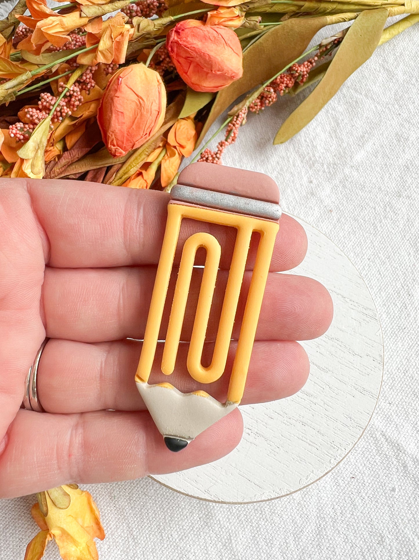 Pencil Polymer Clay Bookmark