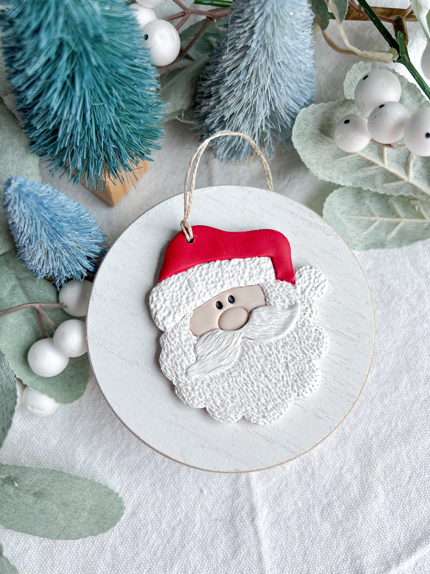 Santa Claus Polymer Clay Christmas Ornament