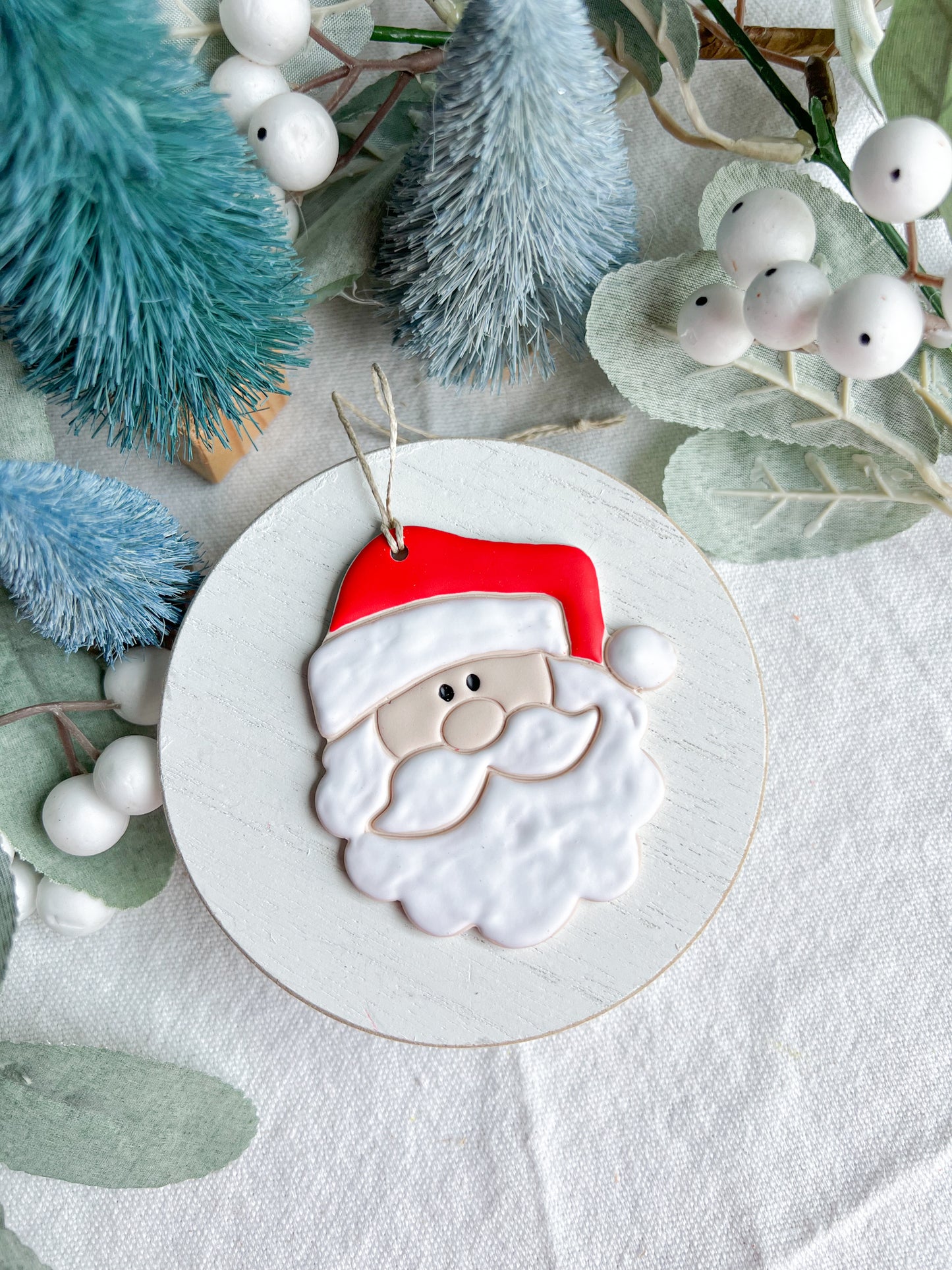 Santa Claus Polymer Clay Christmas Ornament