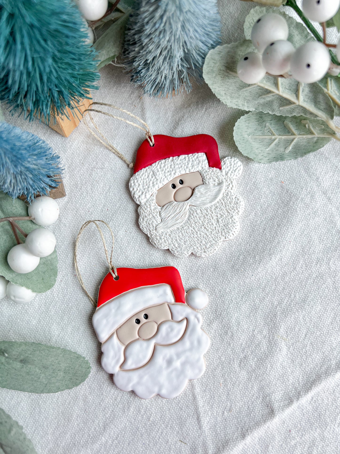 Santa Claus Polymer Clay Christmas Ornament