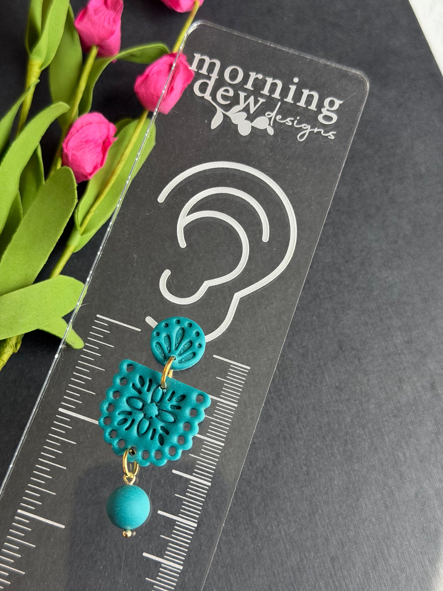 Cinco De Mayo Fiesta Papel Picado Polymer Clay Earrings