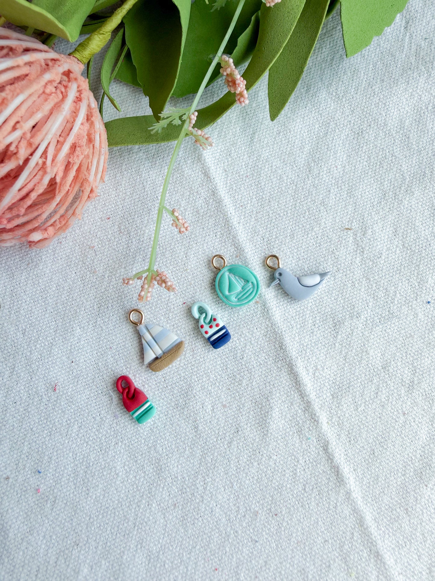 Seaside Charm Polymer Clay Charms