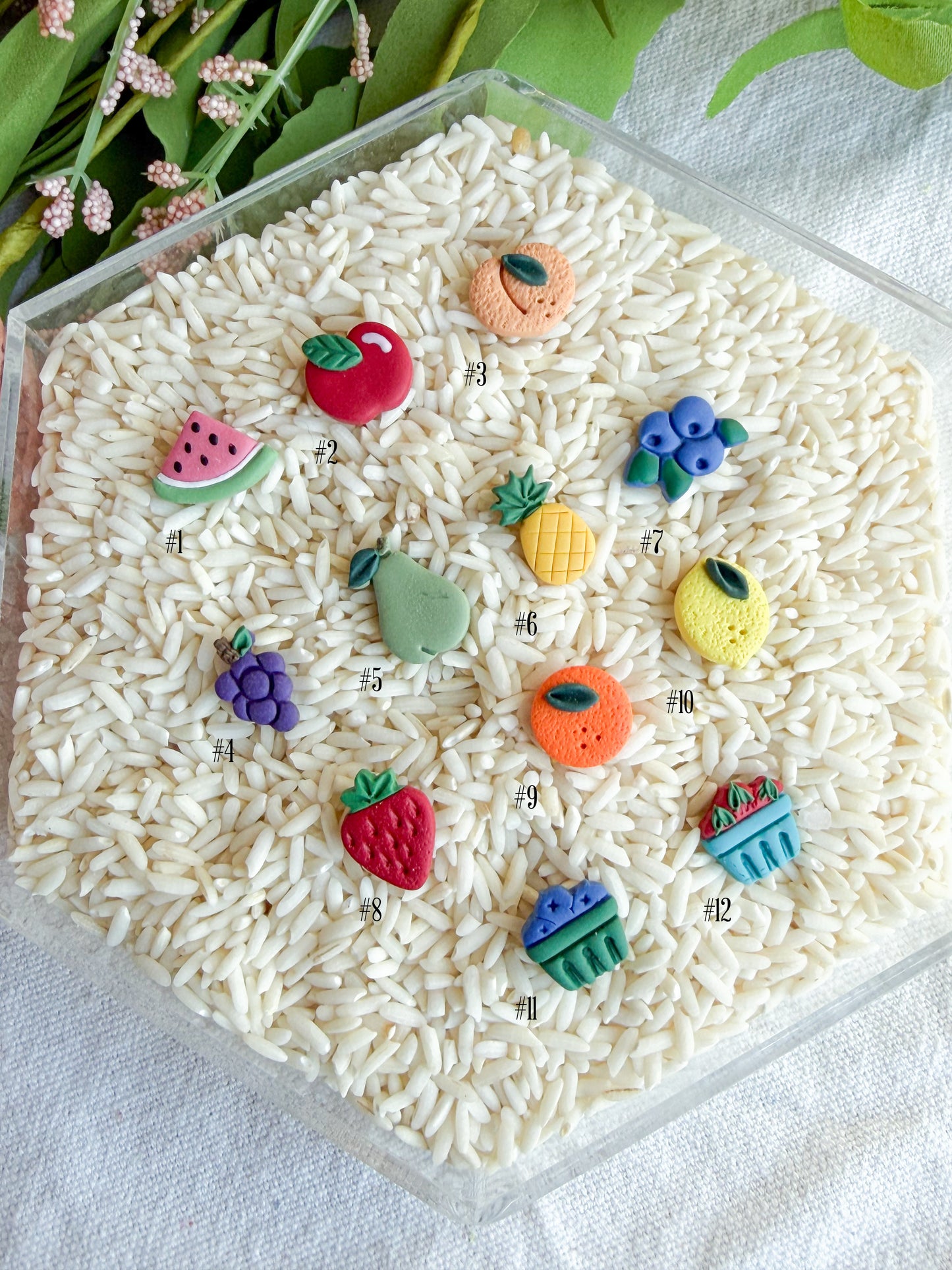 Fruit Stand Polymer Clay Studs - Build Your Own Stud Pack