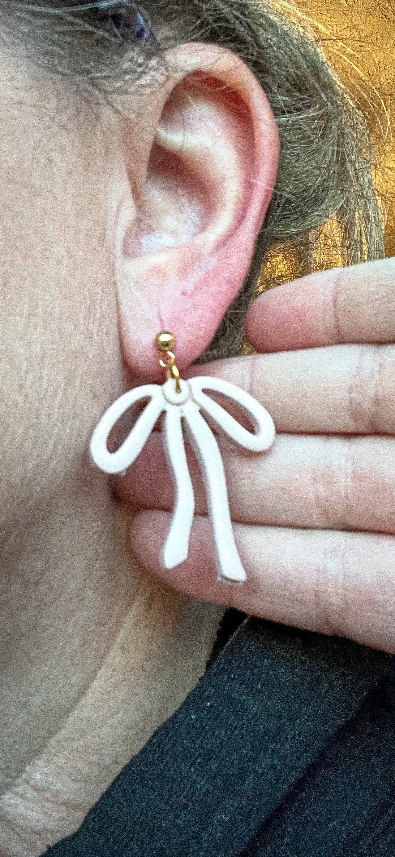 Holiday/Everyday Ribbon Bow Polymer Clay Earrings