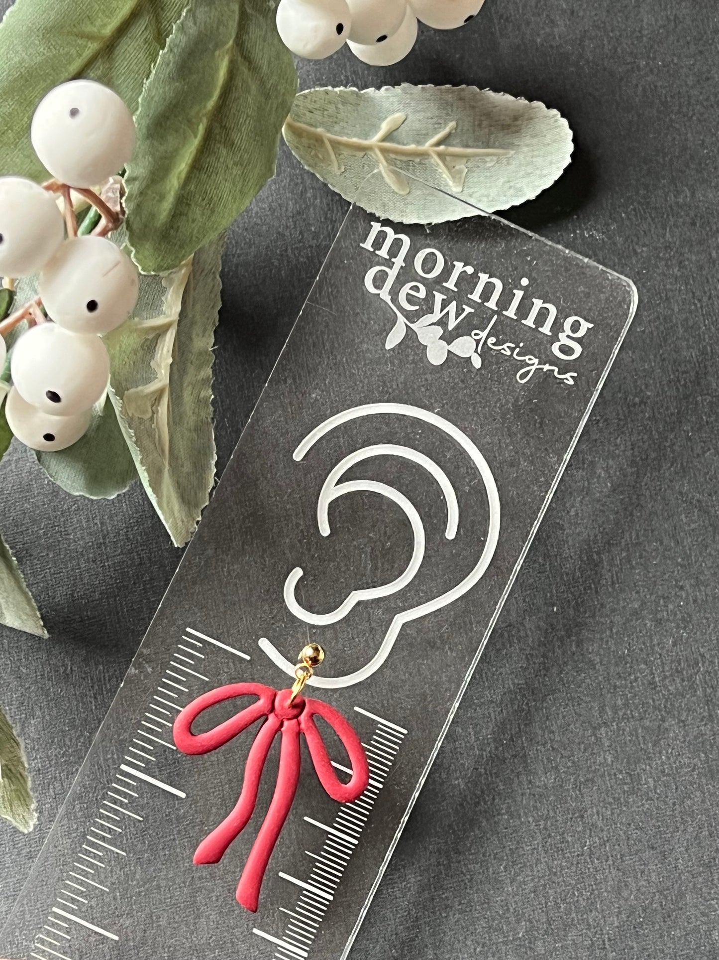 Holiday/Everyday Ribbon Bow Polymer Clay Earrings