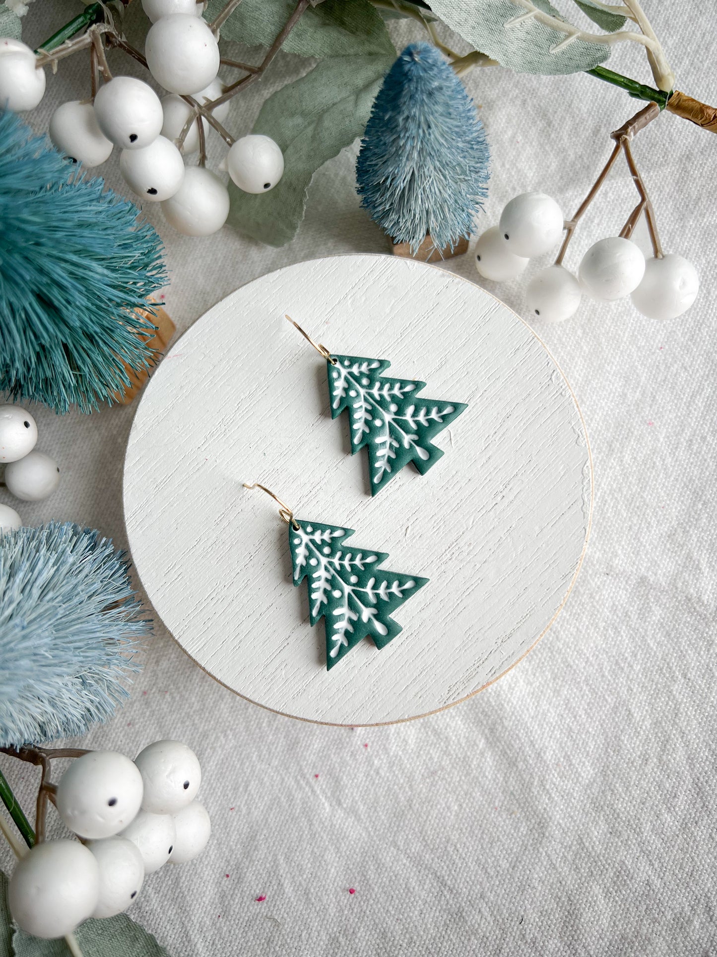 Scandinavian Green Christmas Tree Dangles