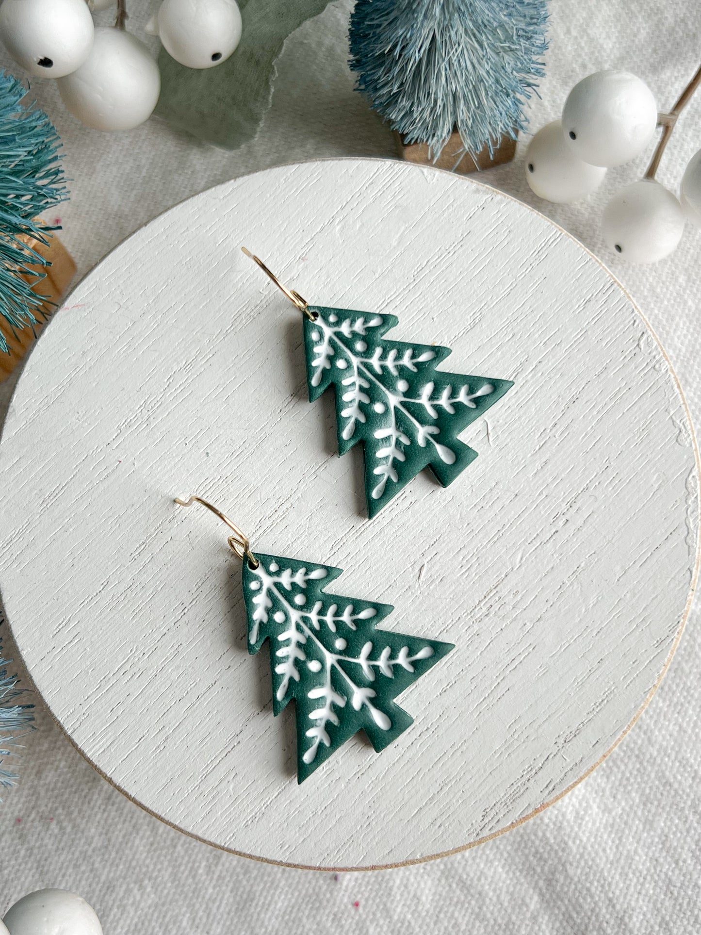 Scandinavian Green Christmas Tree Dangles