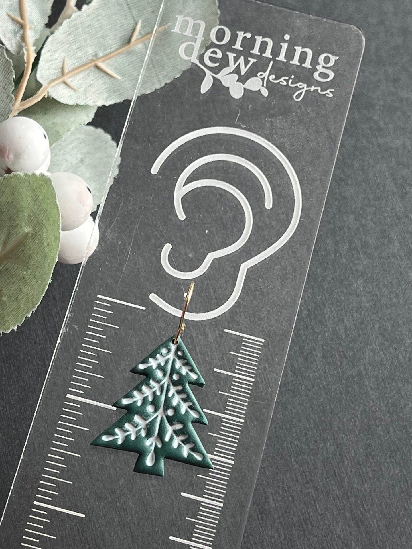 Scandinavian Green Christmas Tree Dangles