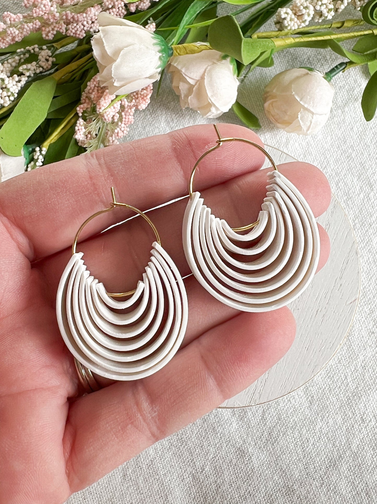 Ribbon Strips Polymer Clay Hoops