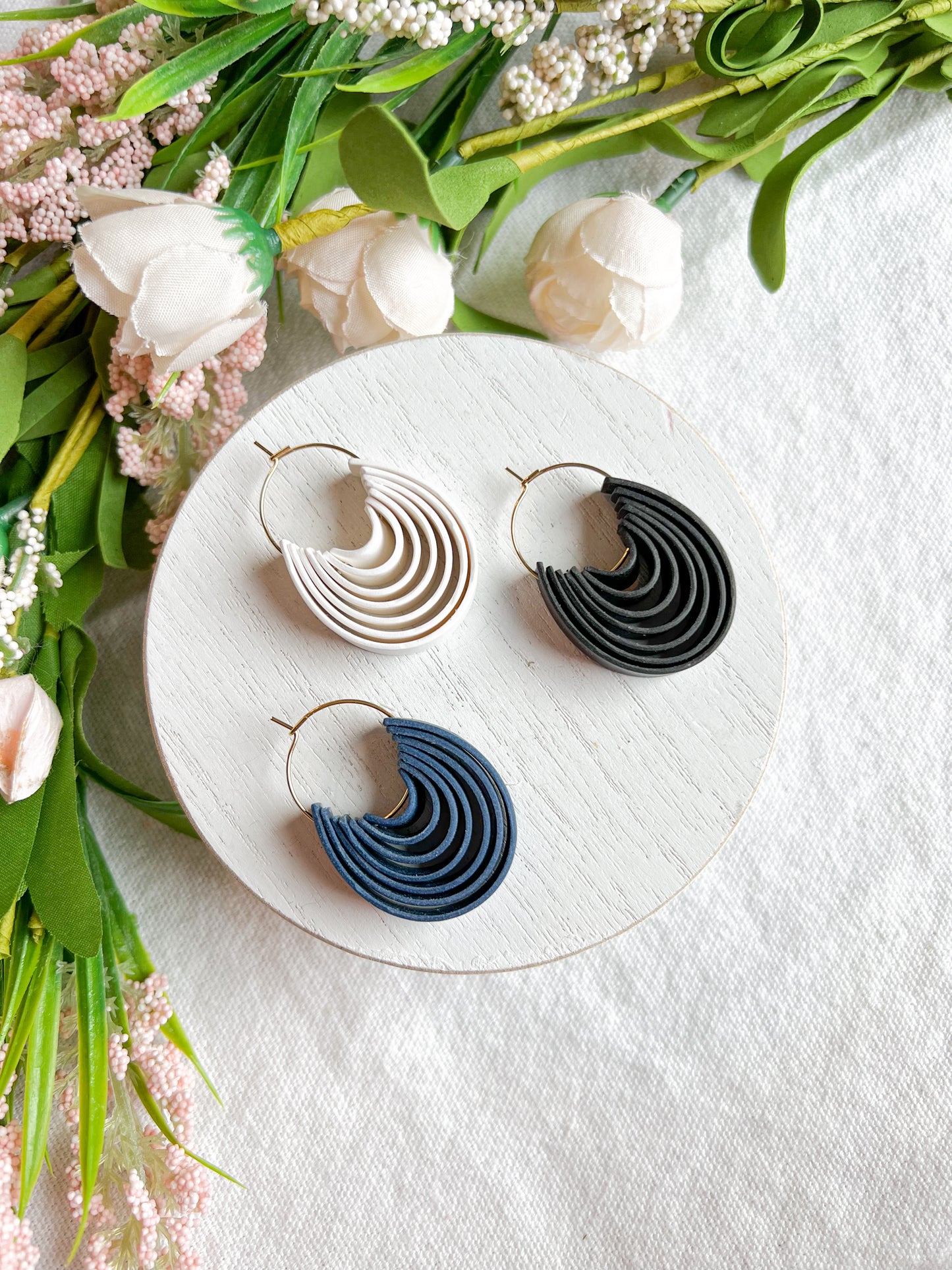 Ribbon Strips Polymer Clay Hoops