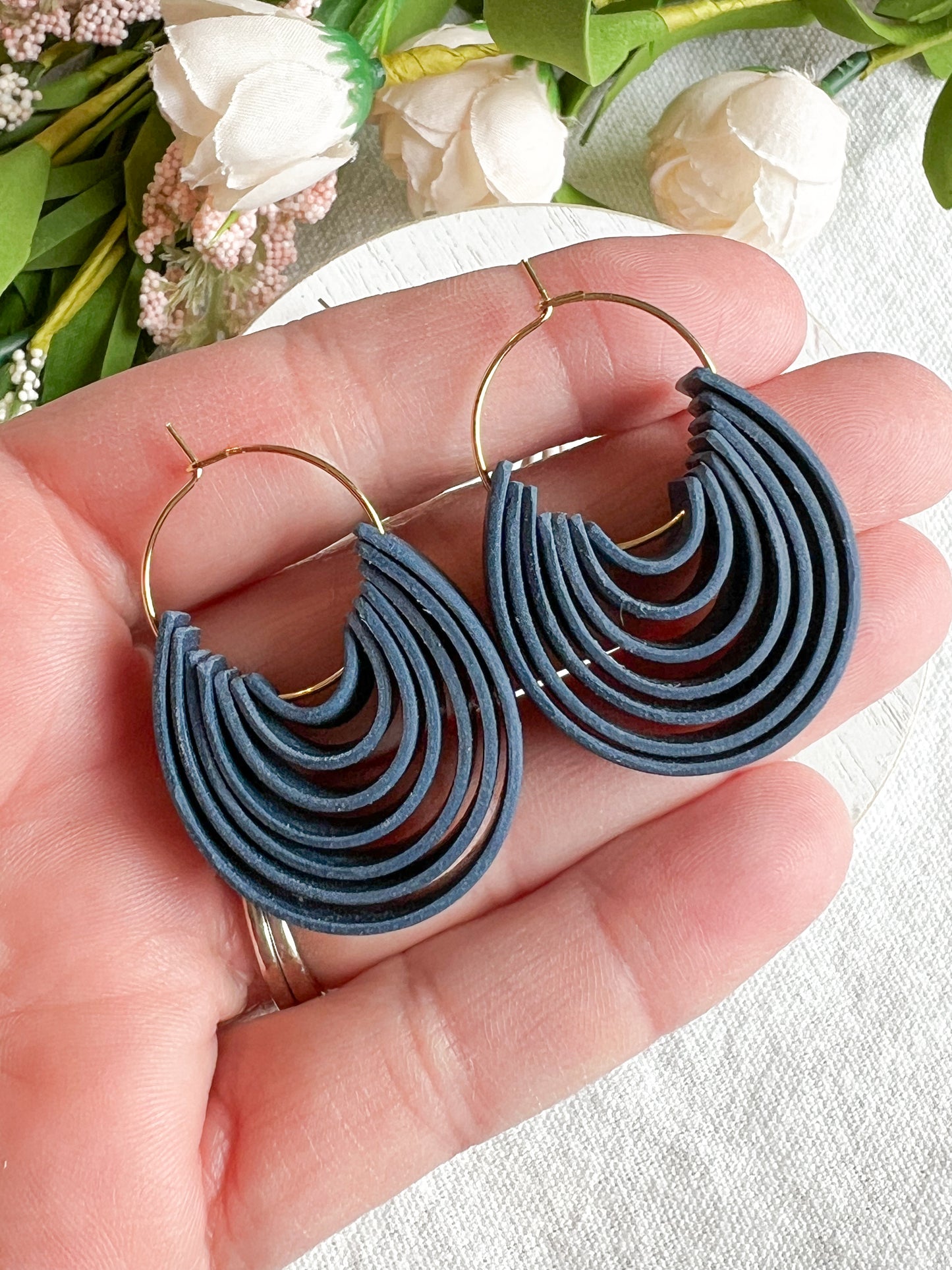 Ribbon Strips Polymer Clay Hoops