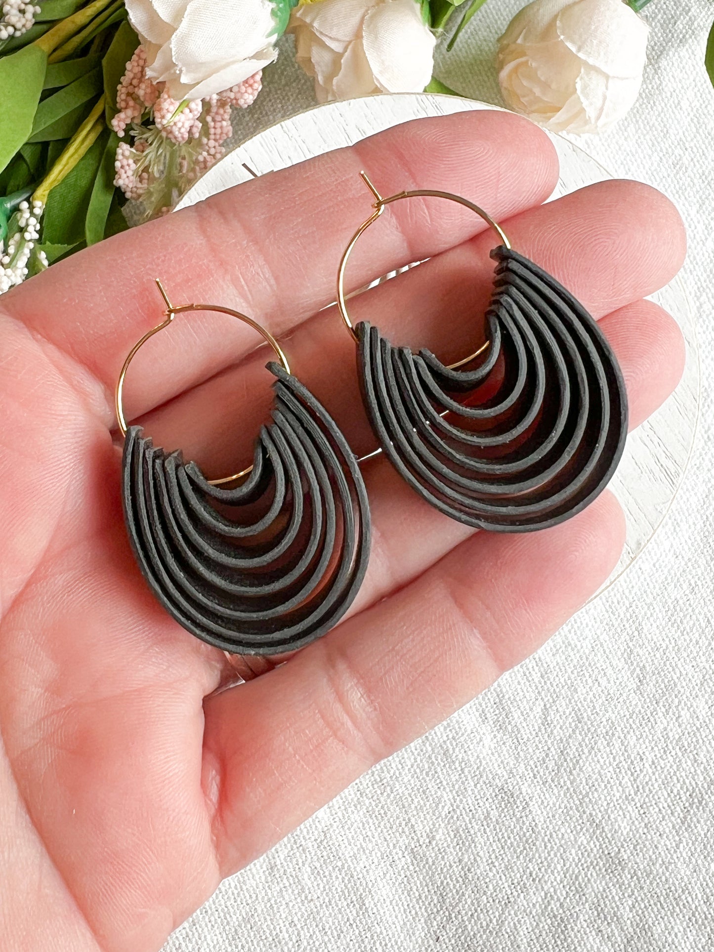 Ribbon Strips Polymer Clay Hoops