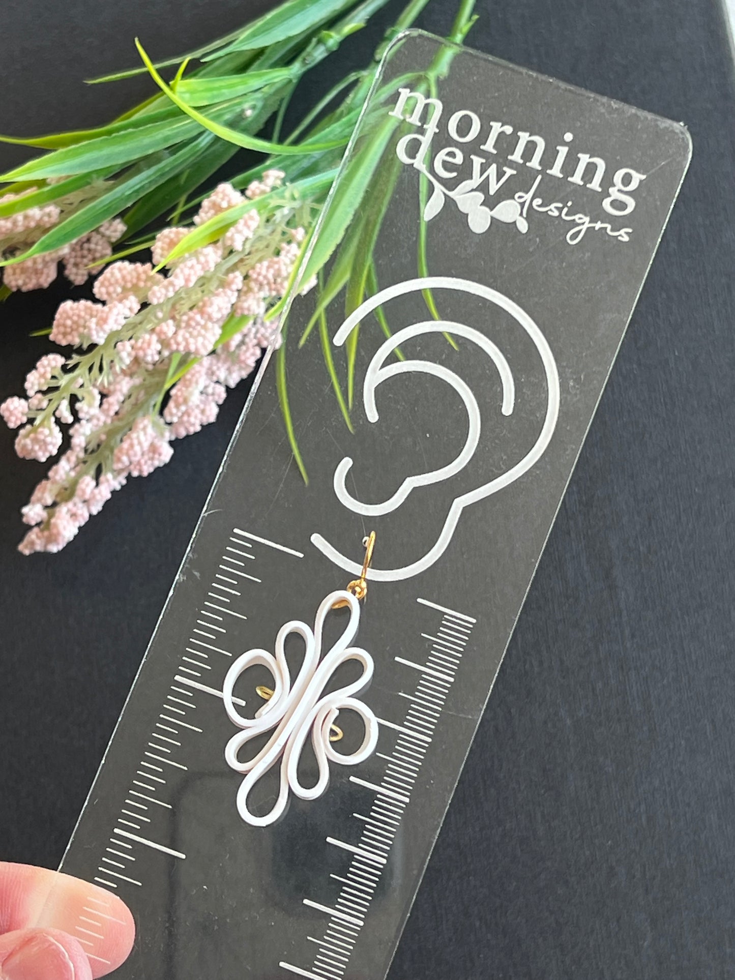 Ribbon Quilling Polymer Clay Hoops