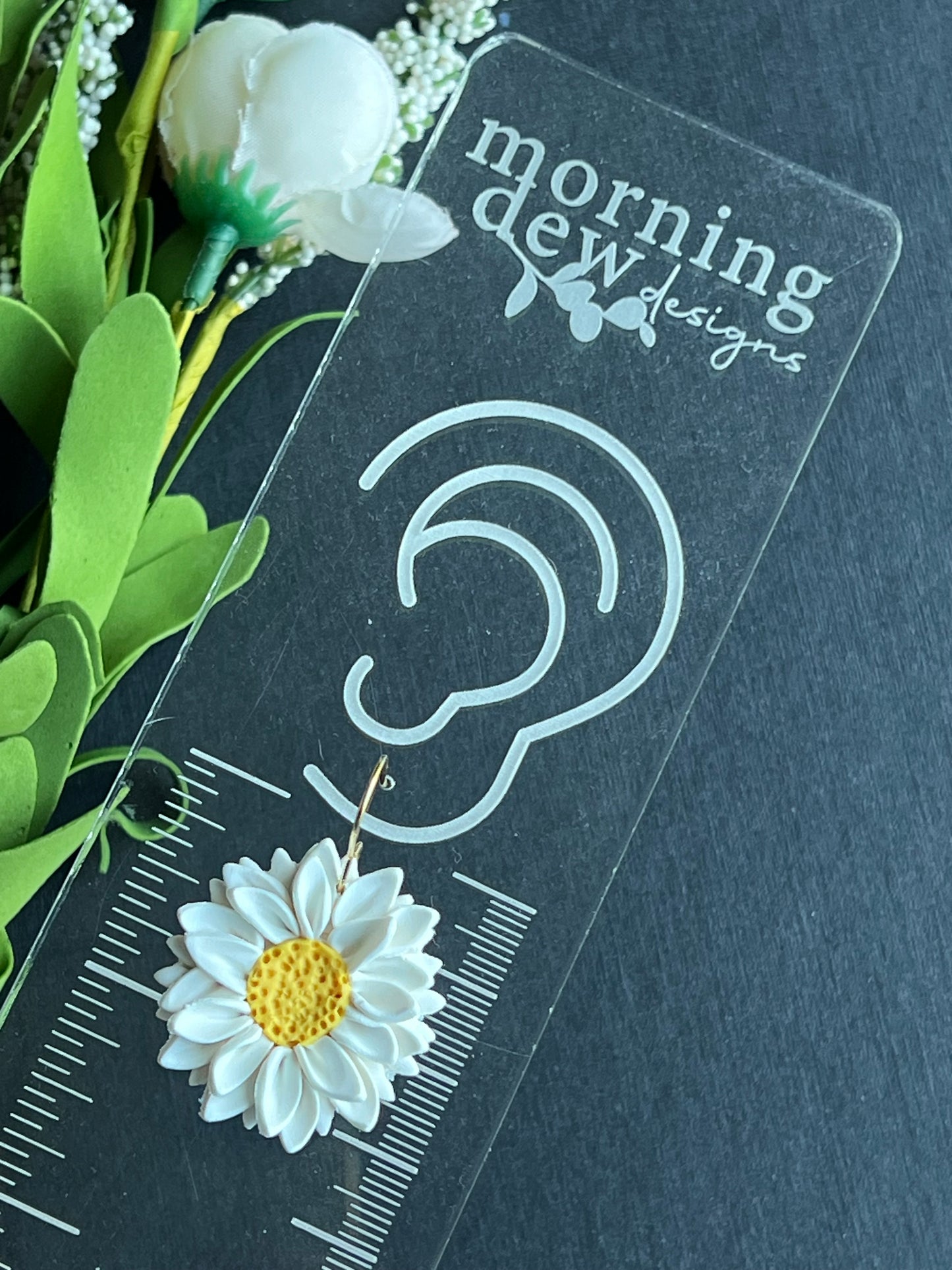 Daisy Petal Polymer Clay Earrings