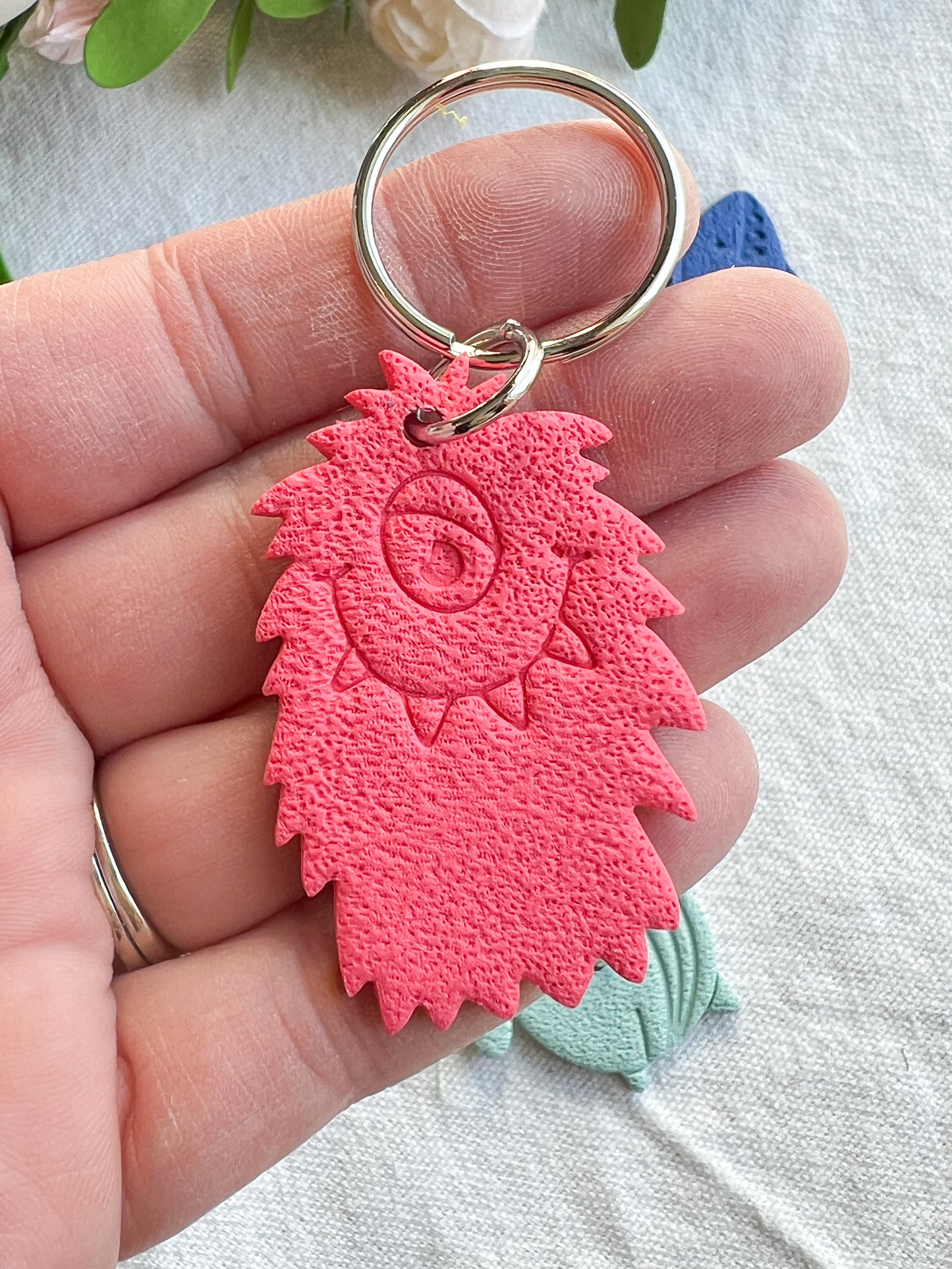 Little Monster Animal Polymer Clay Keychains and Bag Tags