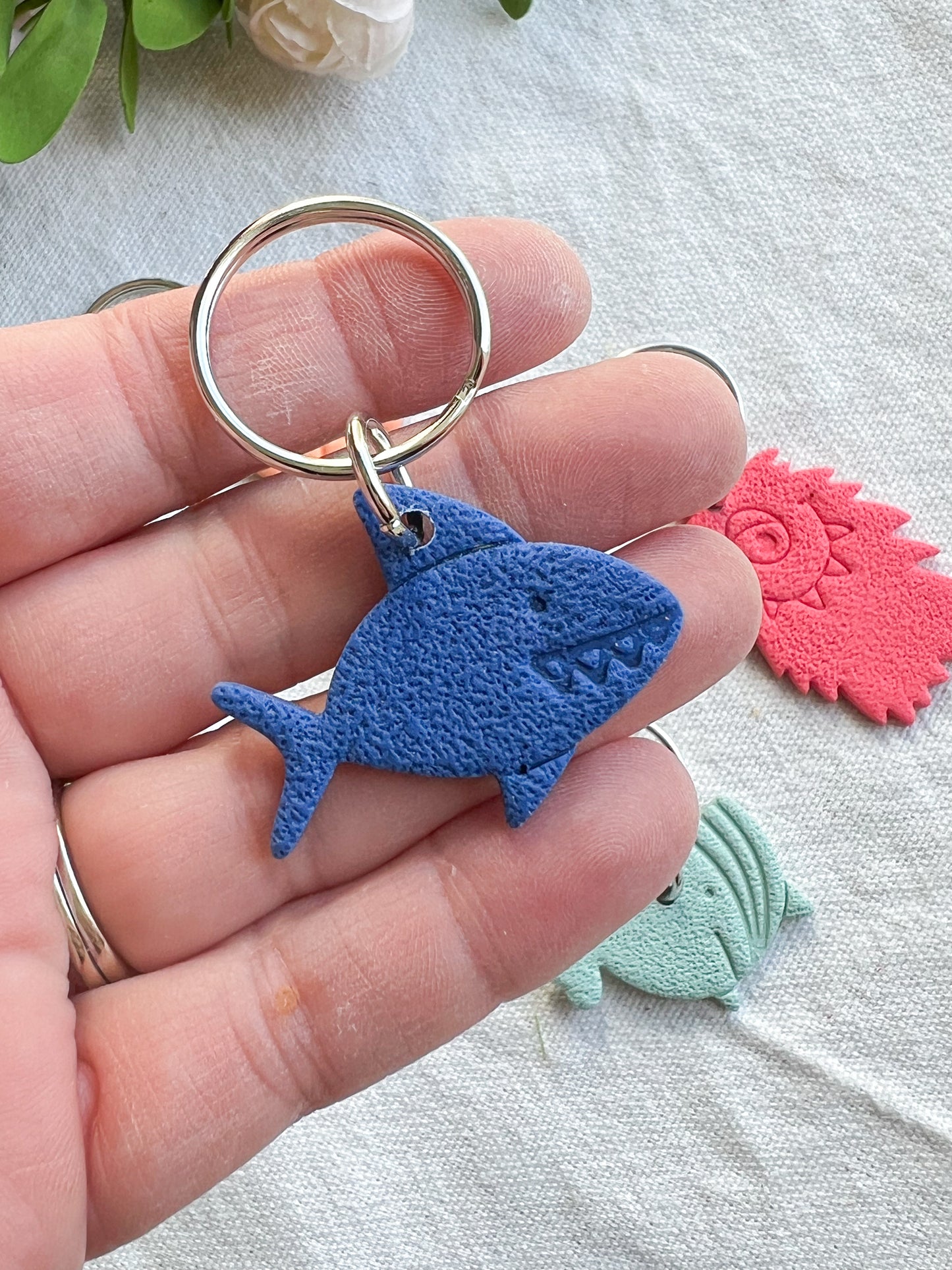 Little Monster Animal Polymer Clay Keychains and Bag Tags