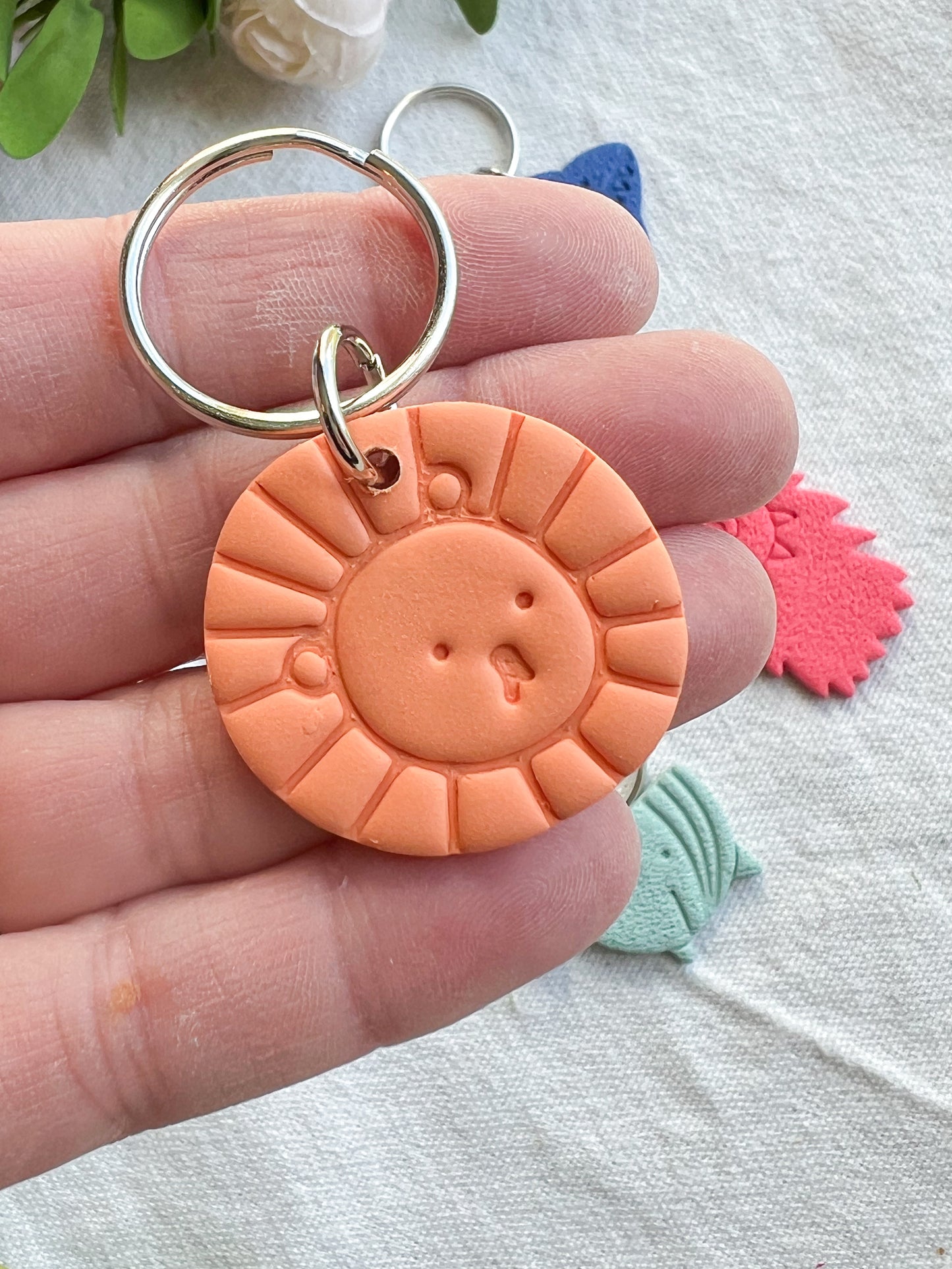 Little Monster Animal Polymer Clay Keychains and Bag Tags