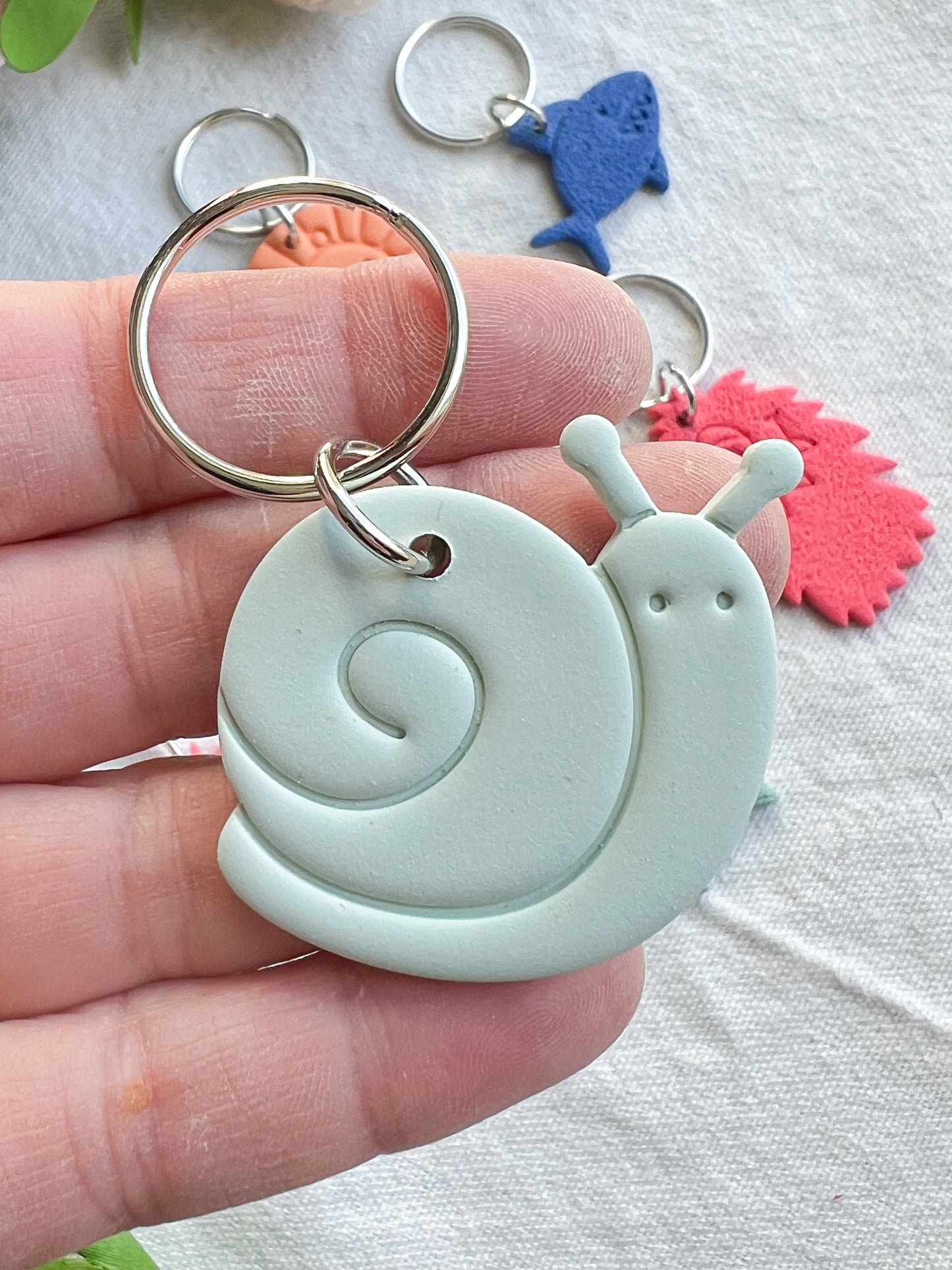 Little Monster Animal Polymer Clay Keychains and Bag Tags