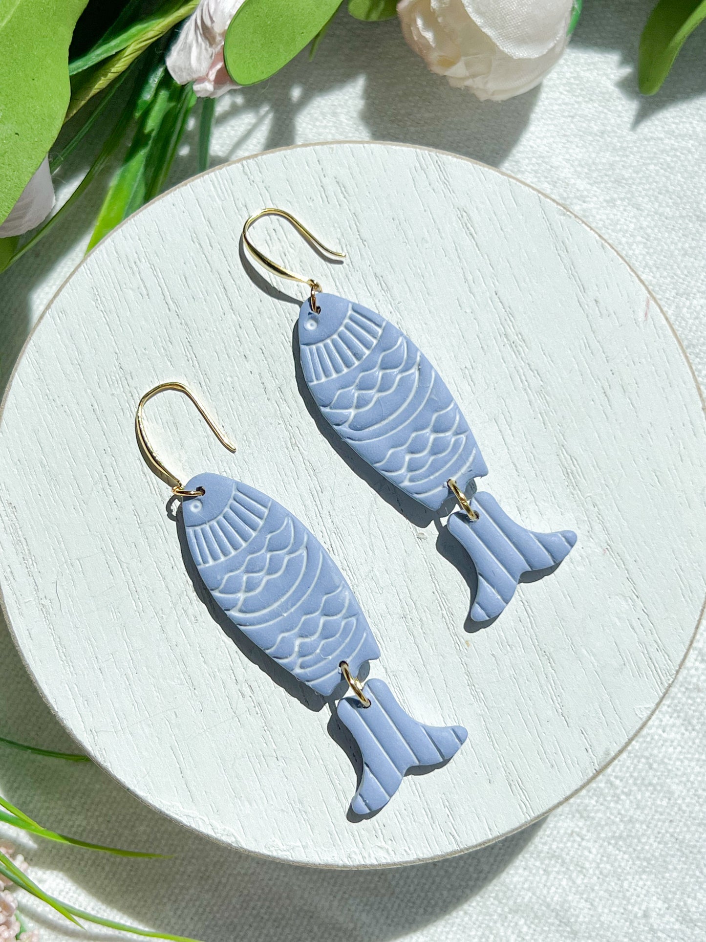 Nautical Sardine Polymer Clay Earrings