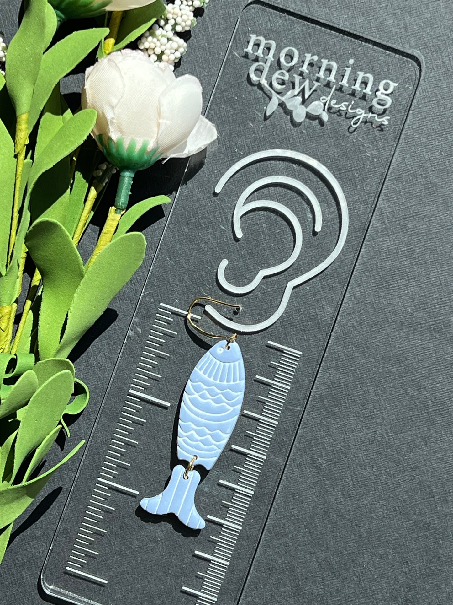 Nautical Sardine Polymer Clay Earrings