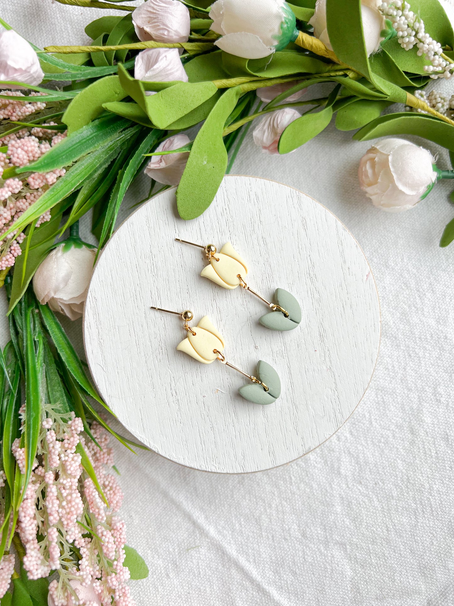 Soft Pastel Tulip Dangles