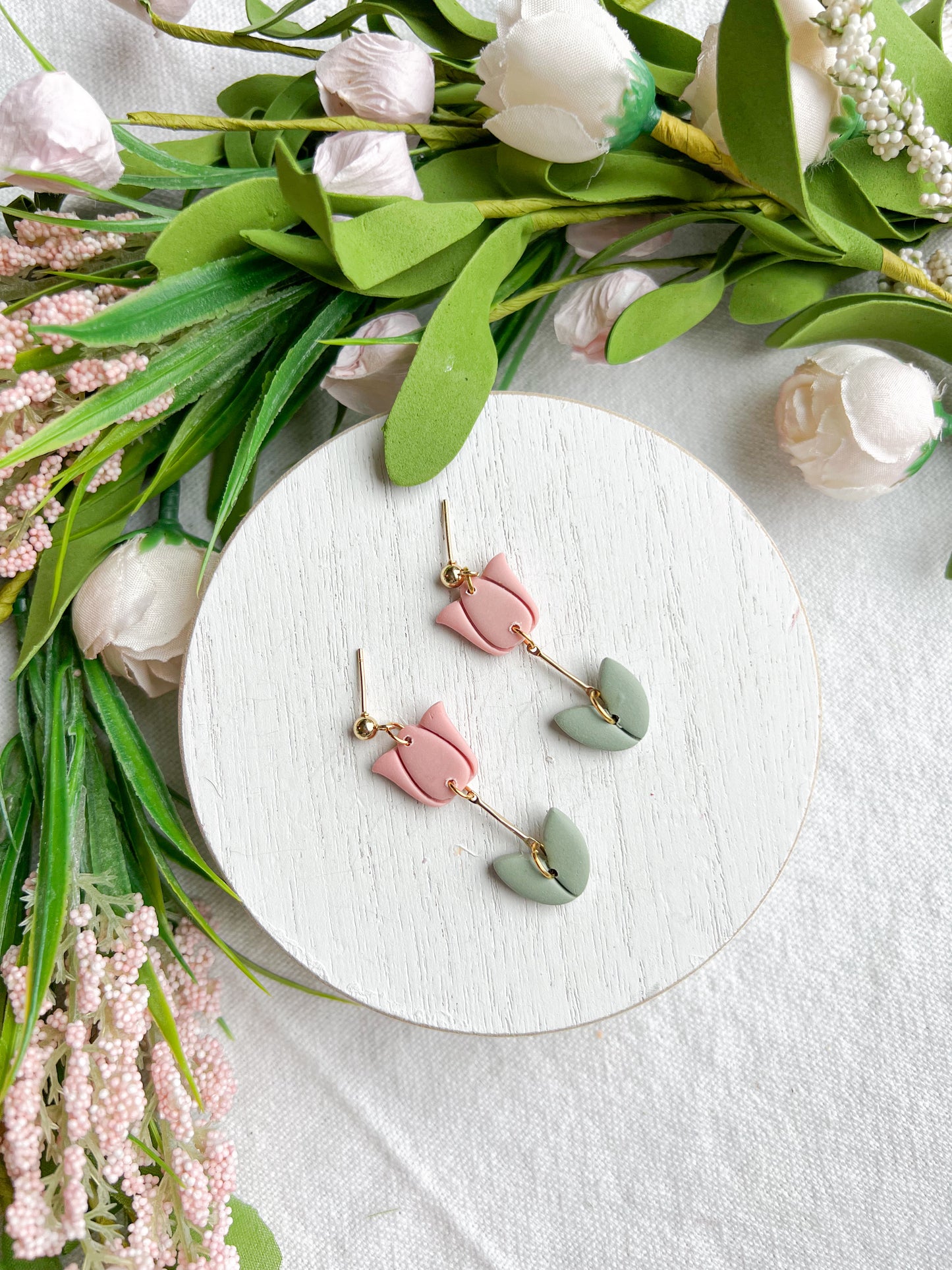 Soft Pastel Tulip Dangles