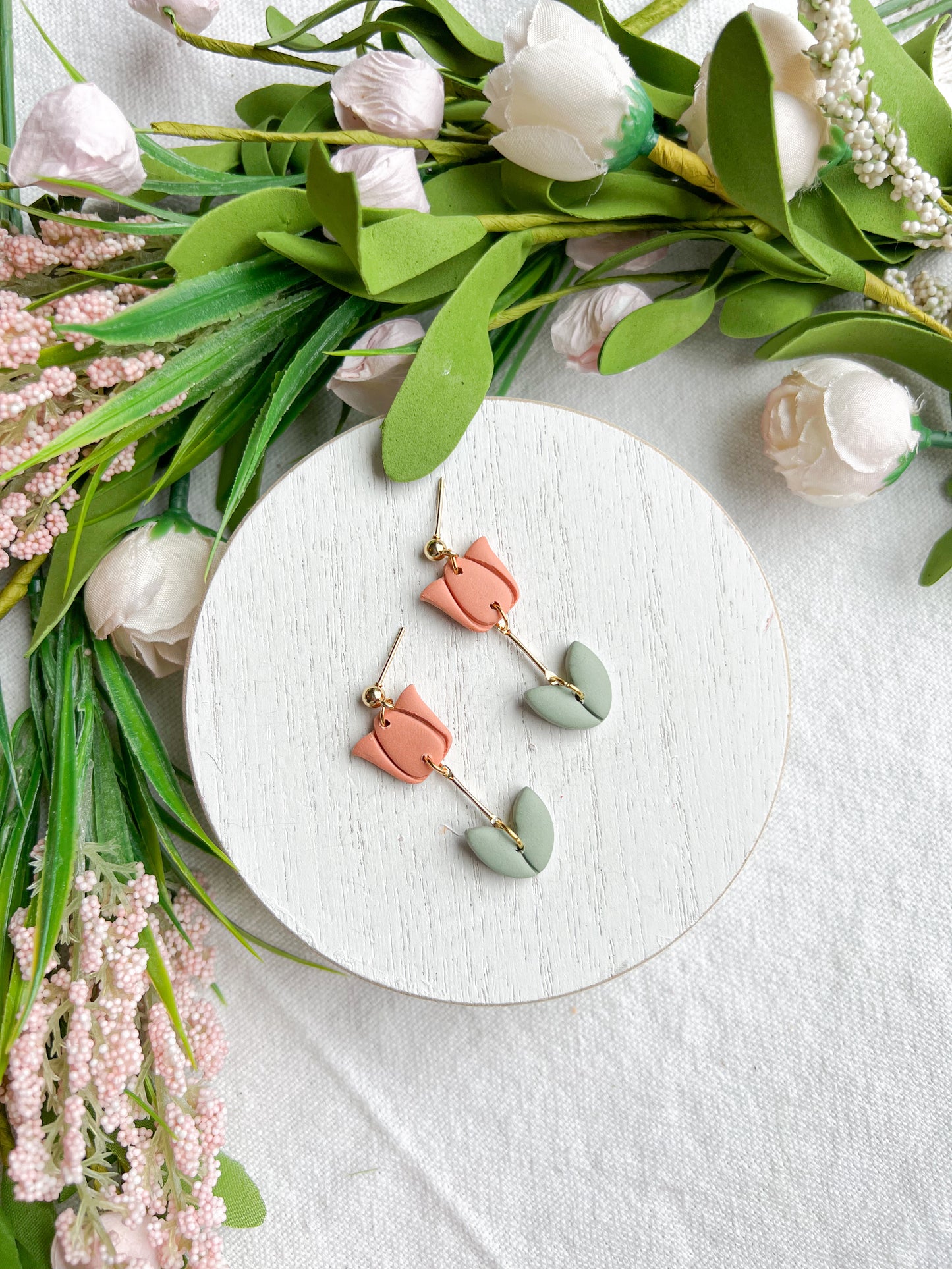 Soft Pastel Tulip Dangles