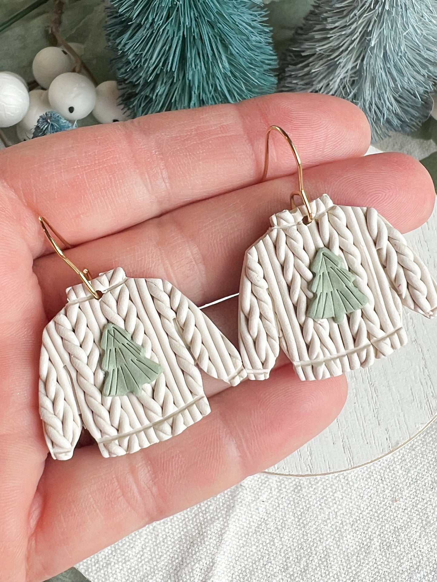 Christmas Tree Knit Christmas Sweater Dangles