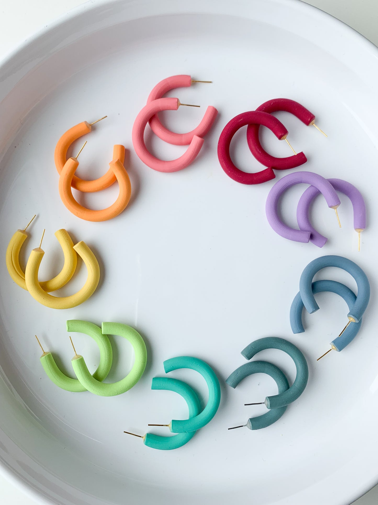 Rainbow Colored Hoops