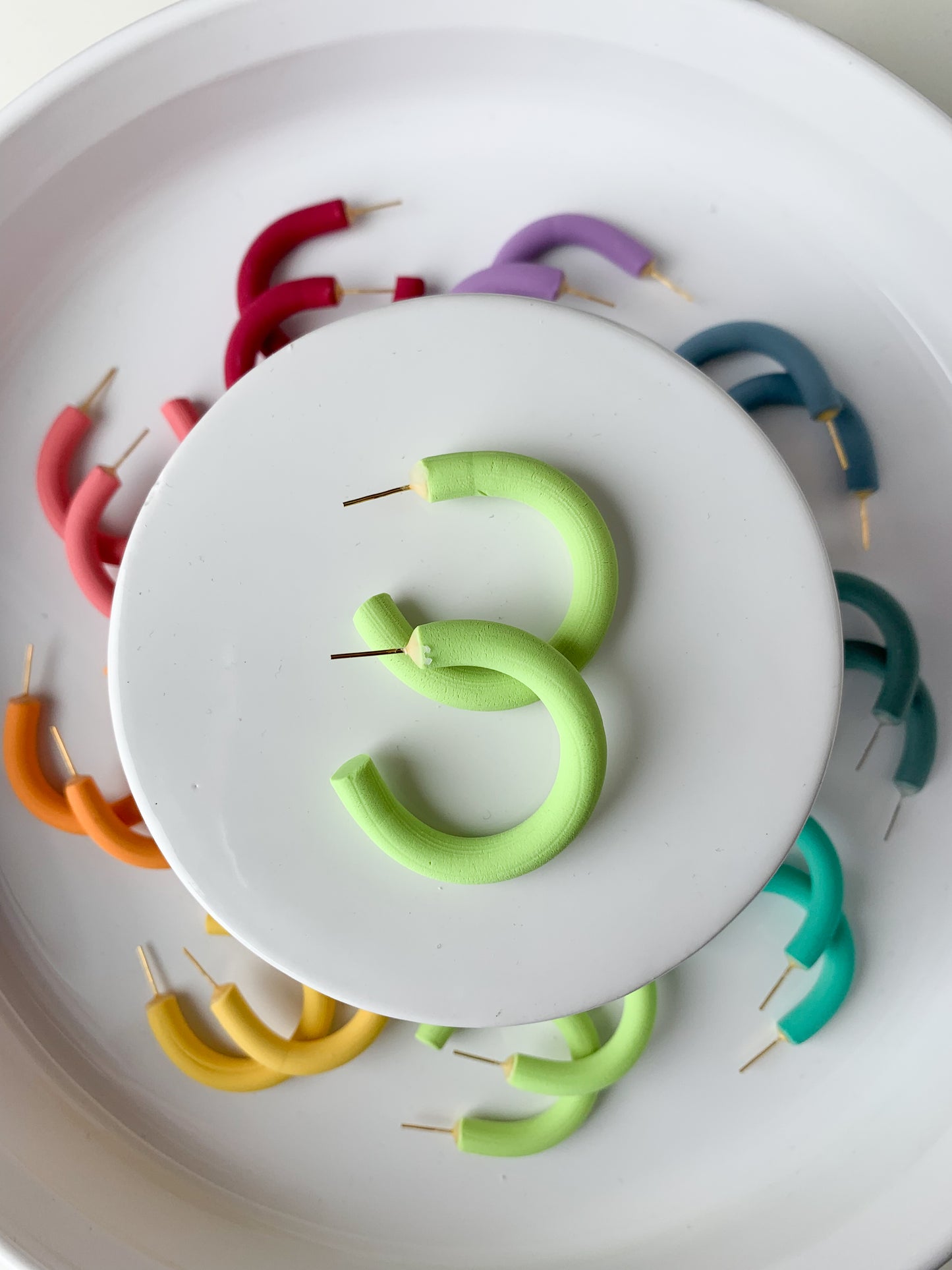 Rainbow Colored Hoops