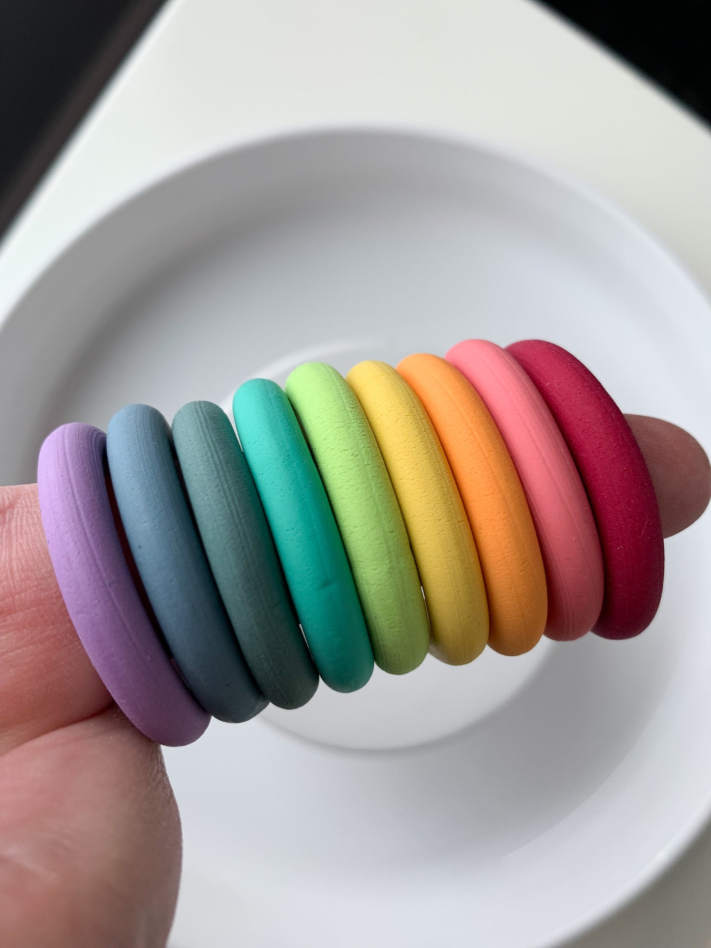 Rainbow Colored Hoops