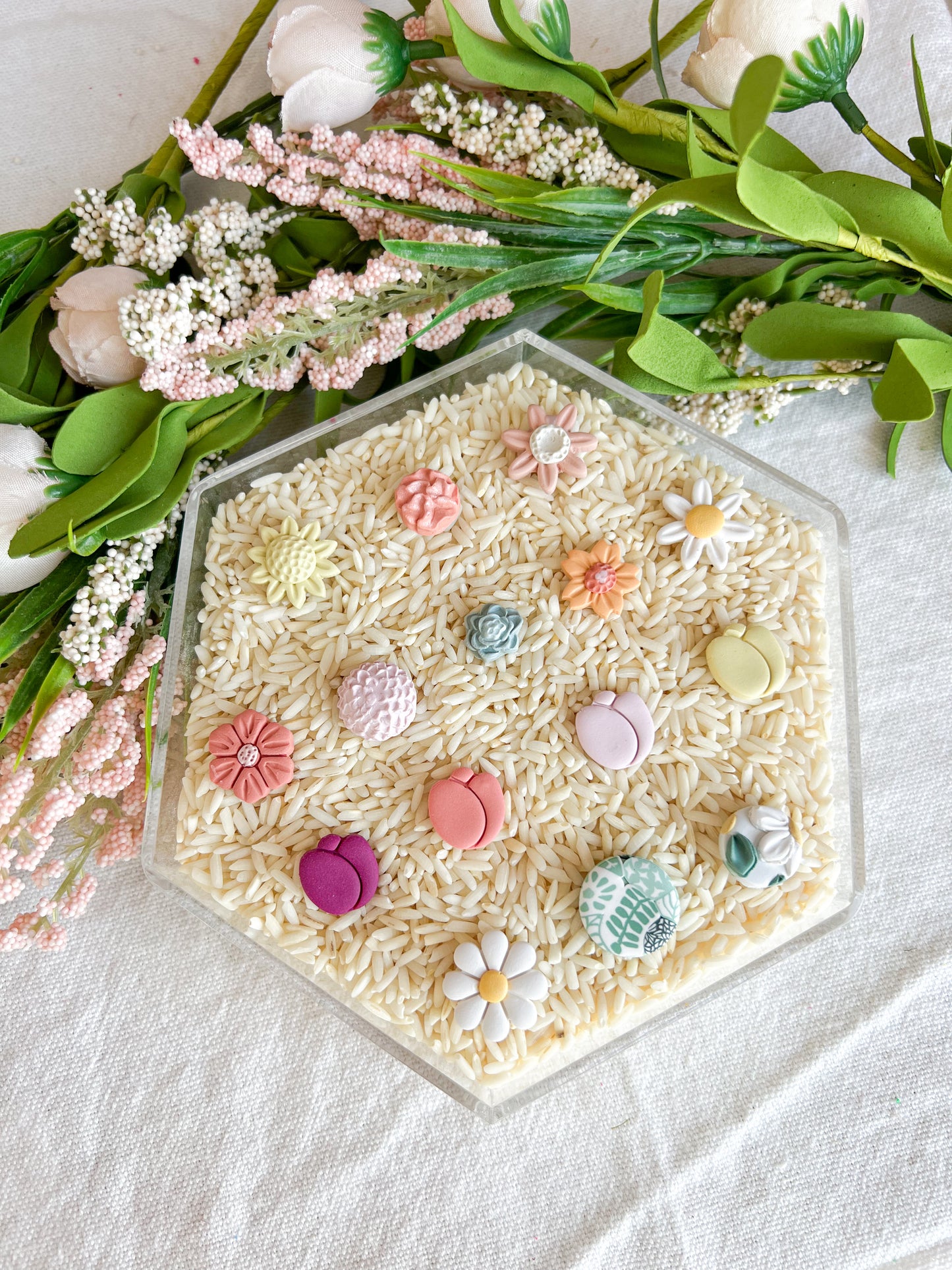 Spring Flower Inspired Polymer Clay Studs