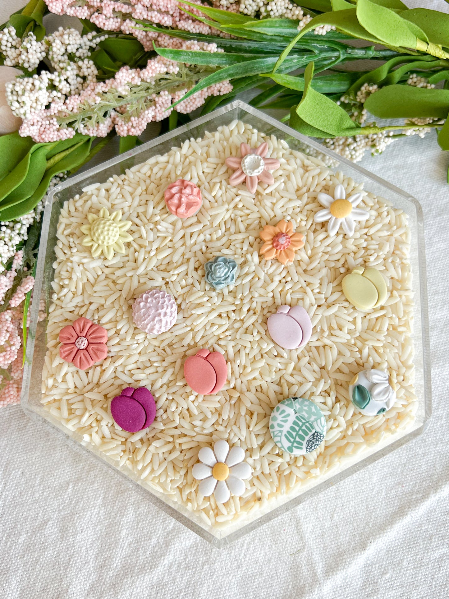 Spring Flower Inspired Polymer Clay Studs