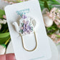 Purple Floral Teapot Paperclip Bookmark