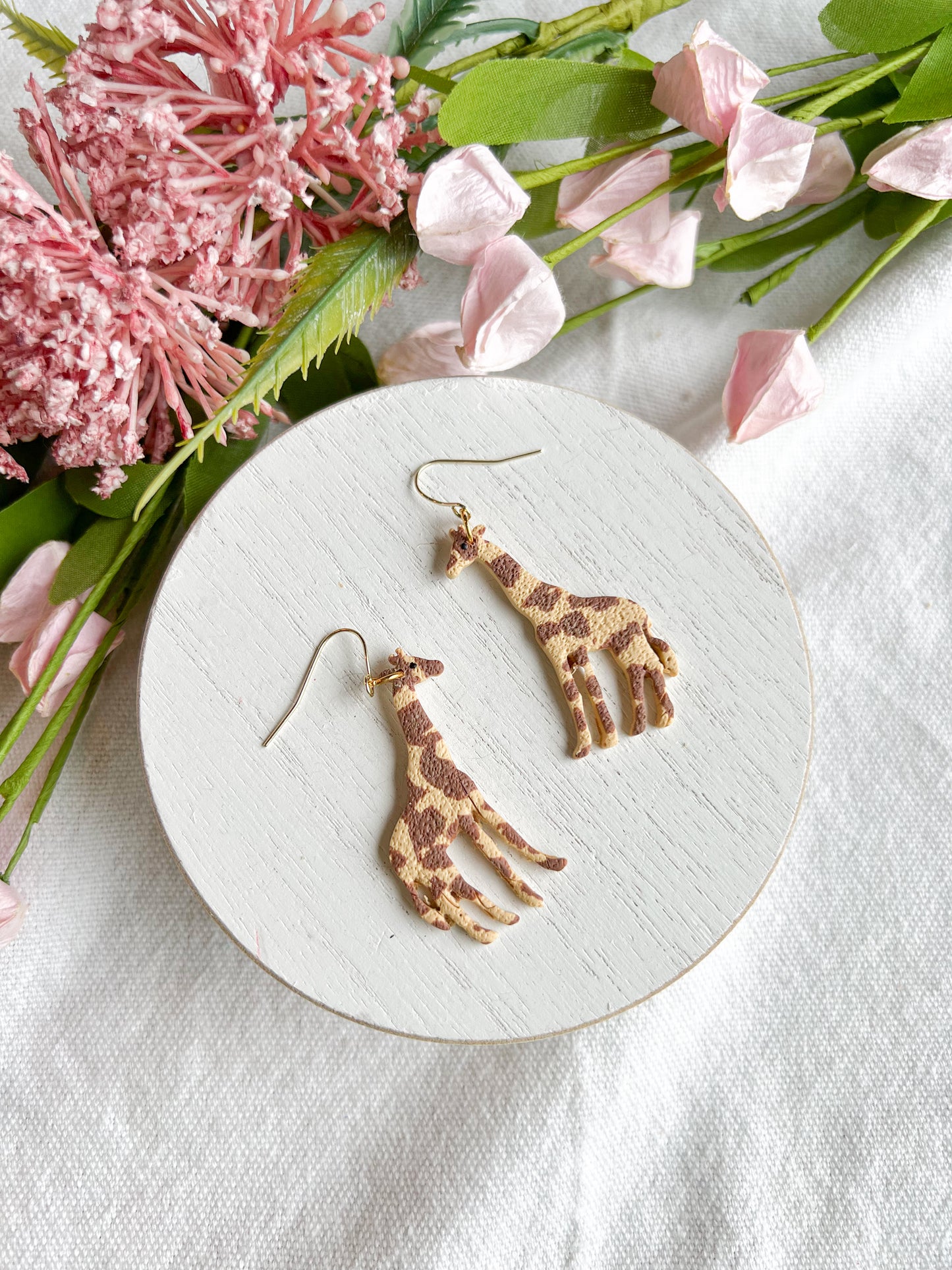 Giraffe Polymer Clay Earrings