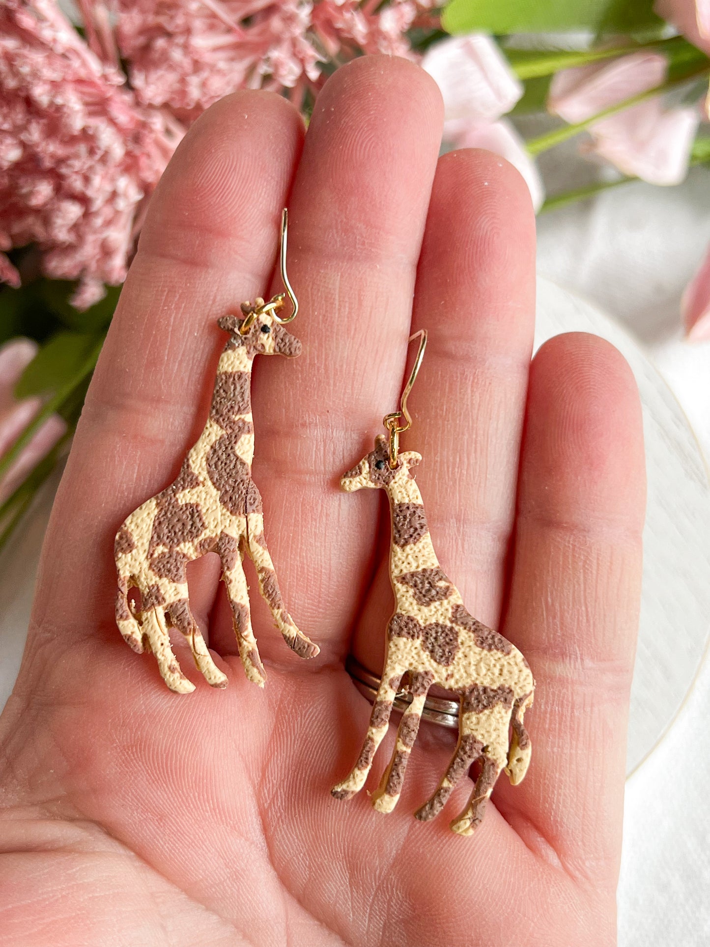 Giraffe Polymer Clay Earrings