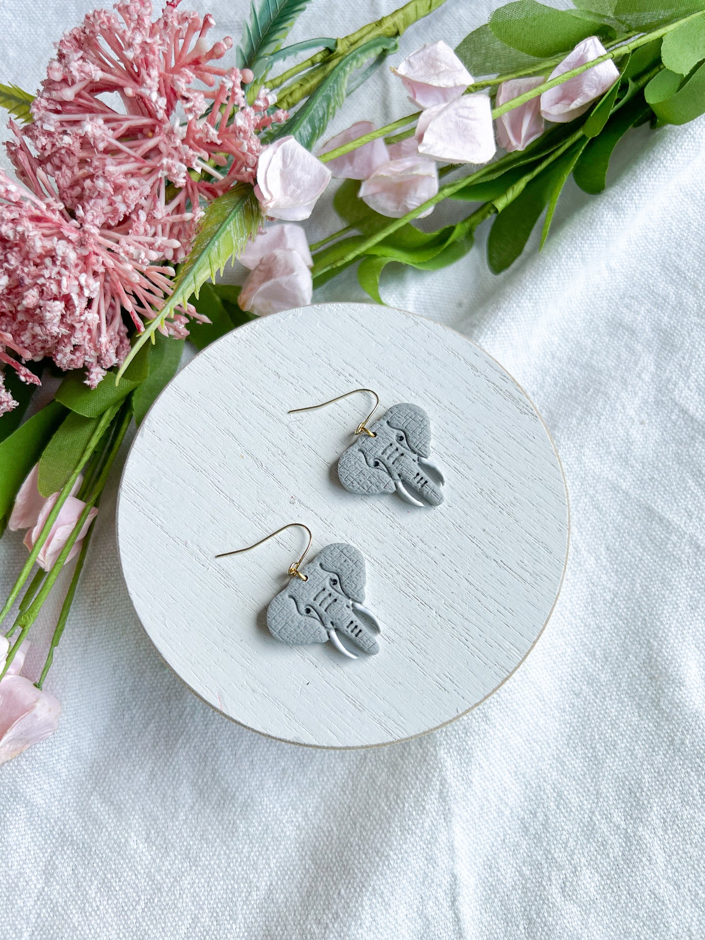 Elephant Polymer Clay Earrings