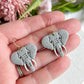 Elephant Polymer Clay Earrings
