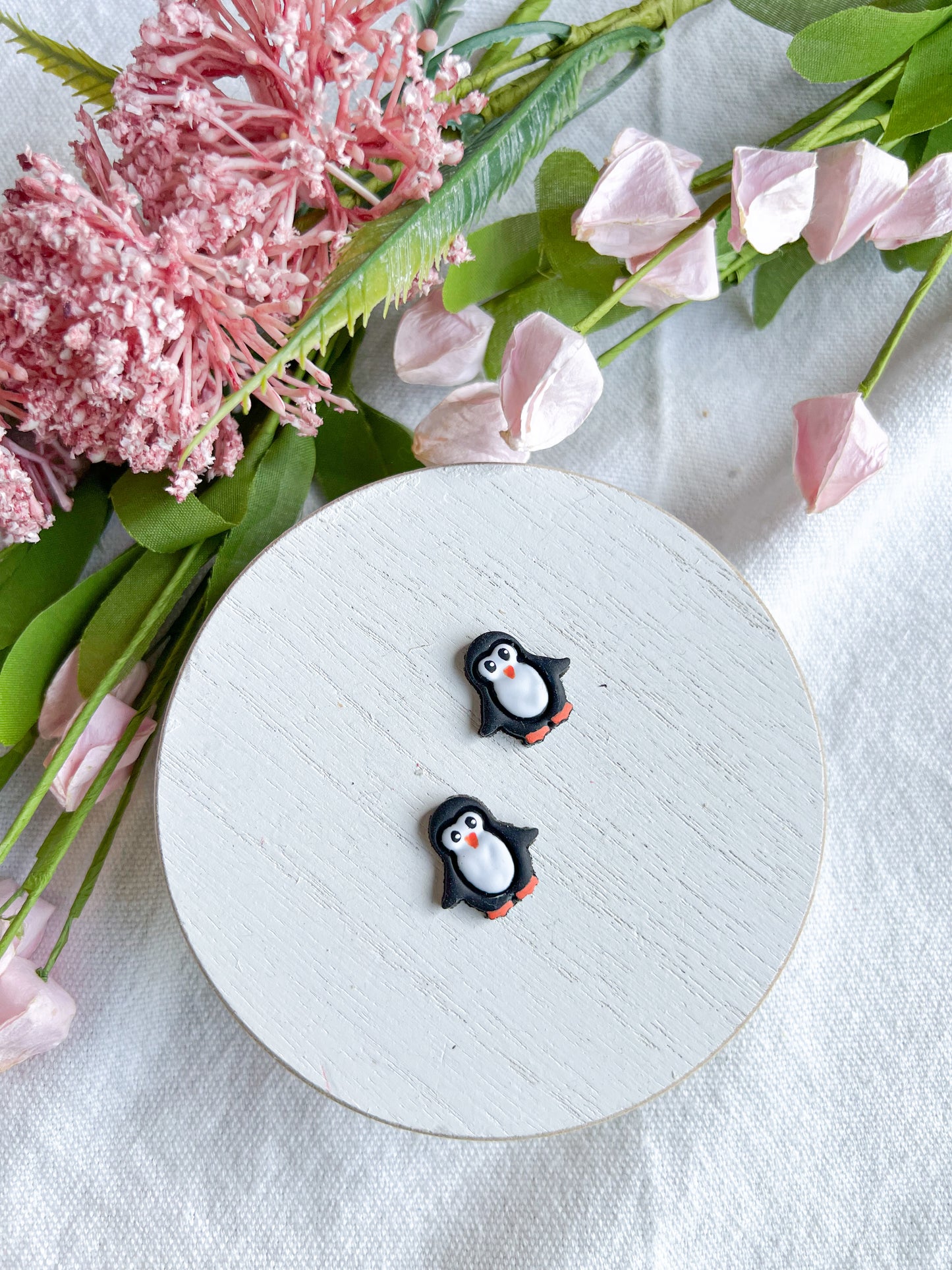 Penguin Polymer Clay Studs