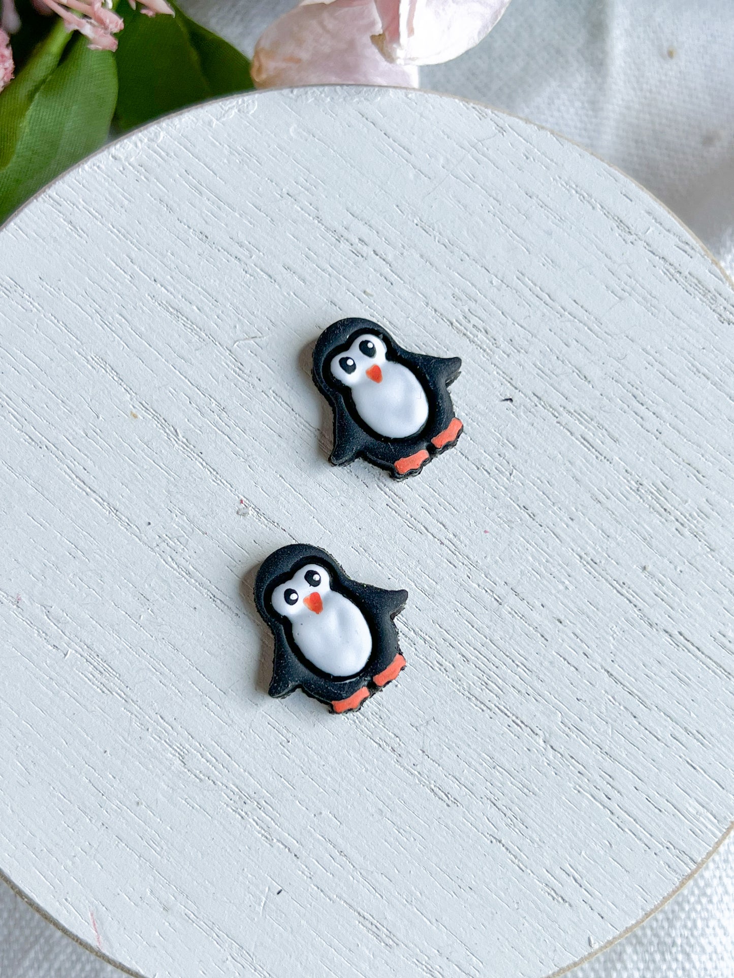 Penguin Polymer Clay Studs