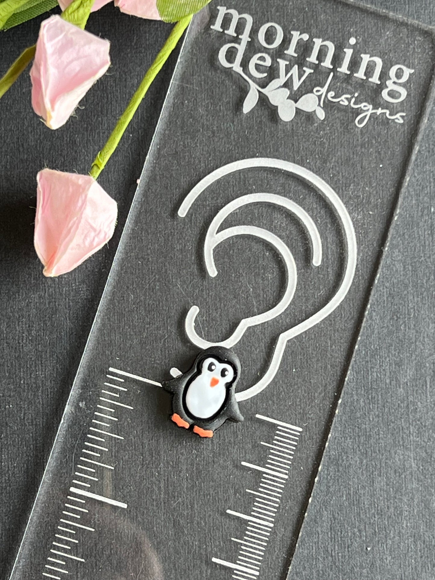 Penguin Polymer Clay Studs