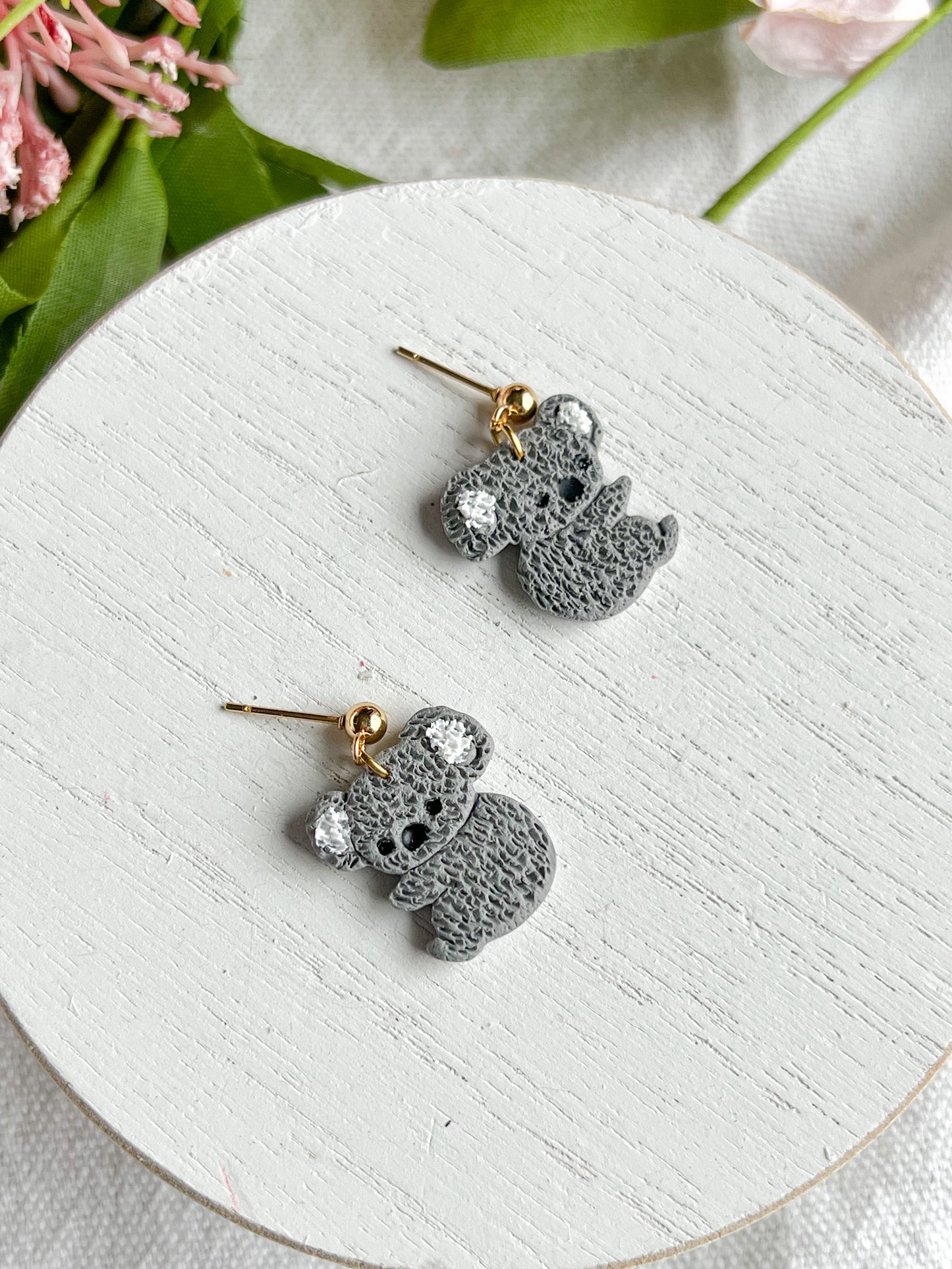 Koala Bear Polymer Clay Earrings
