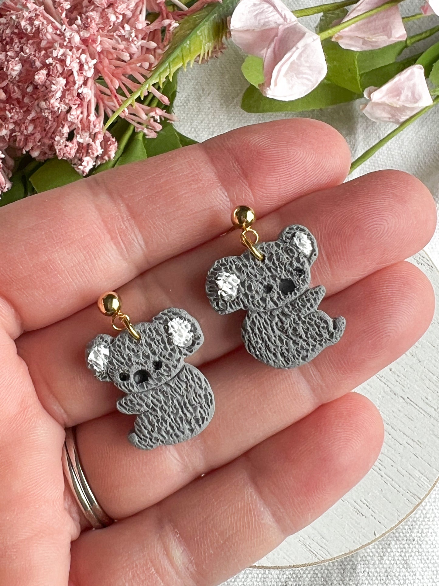 Koala Bear Polymer Clay Earrings