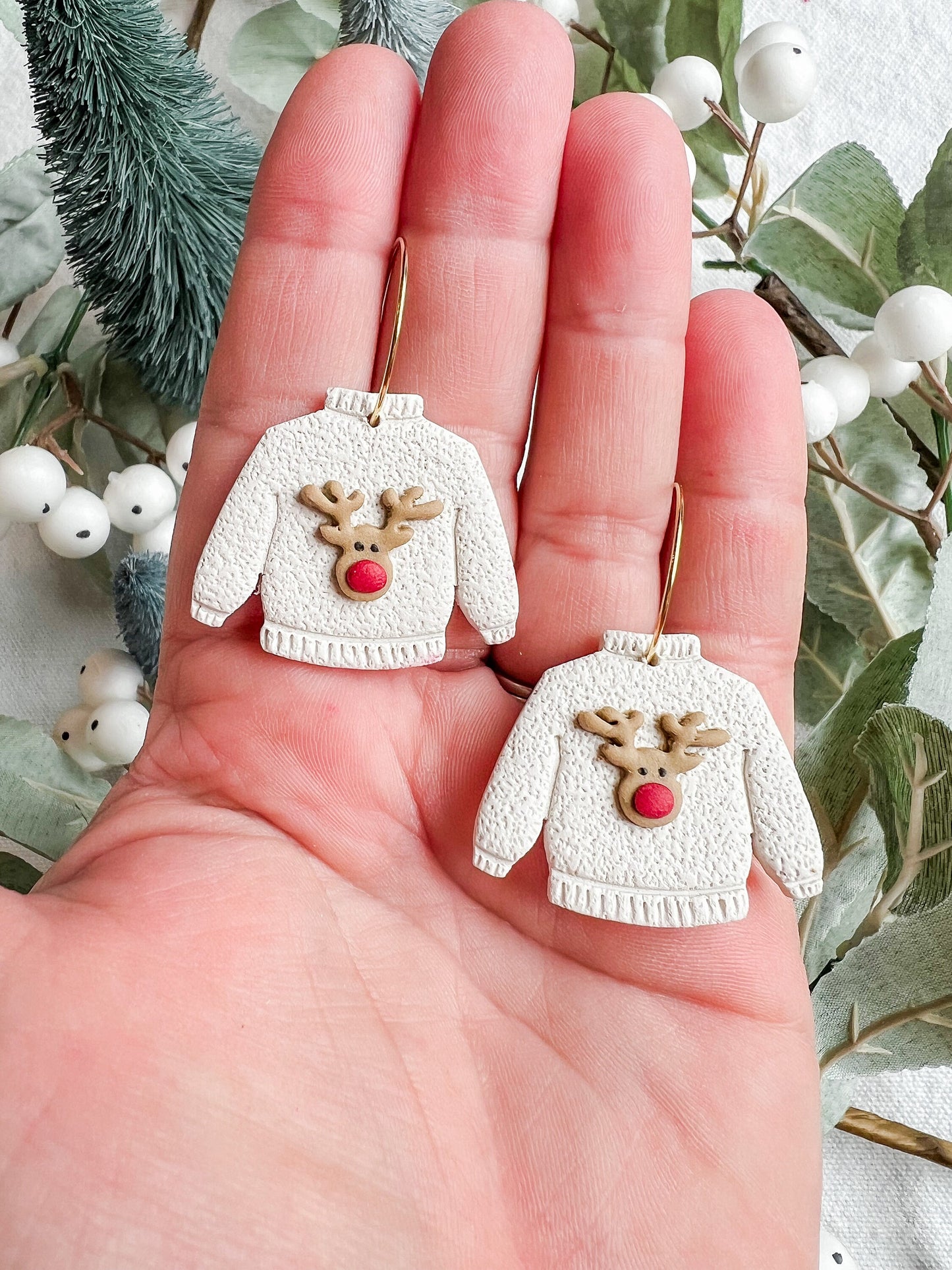Christmas Rudolph Reindeer Sweater Dangles