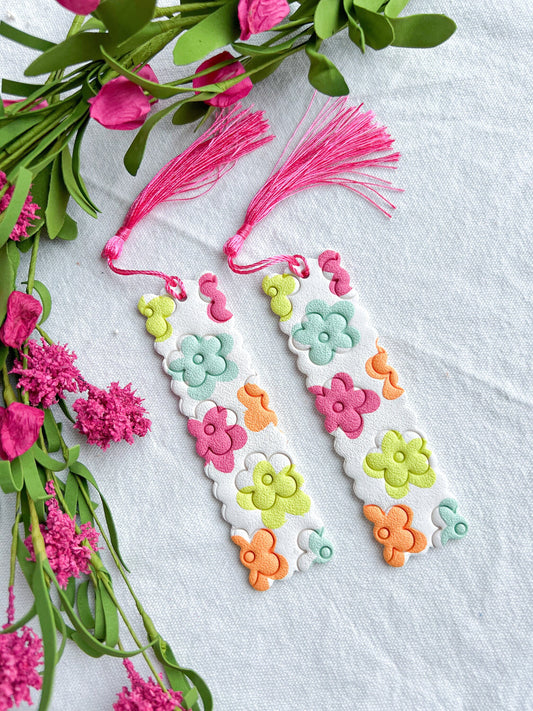 Colorful Groovy Flower Bookmarks