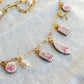 Pink Parisian Valentine Polymer Clay Jewelry Charms