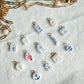 Blue and White Coastal Mini Polymer Clay Jewelry Charms