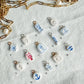 Blue and White Coastal Mini Polymer Clay Jewelry Charms